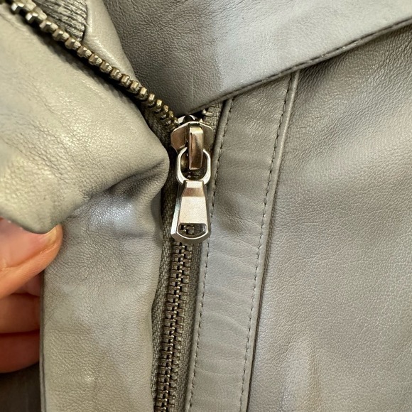 Doma Joy Women's Biker Style Motorcycle Zip-Up Lamb Nappa Leather Jacket - Picture 7 of 14